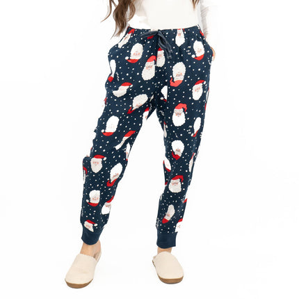Old Navy Gap Womens Navy Santa Head Christmas Jogger Style Pyjama Bottoms Elasticated Waist Trousers-Quality Brands Outlet-