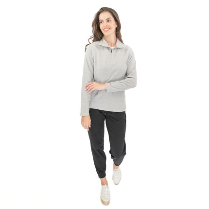 Trespass Half Zip Microfleece Fleece Jackets Platinum Grey-Quality Brands Outlet-