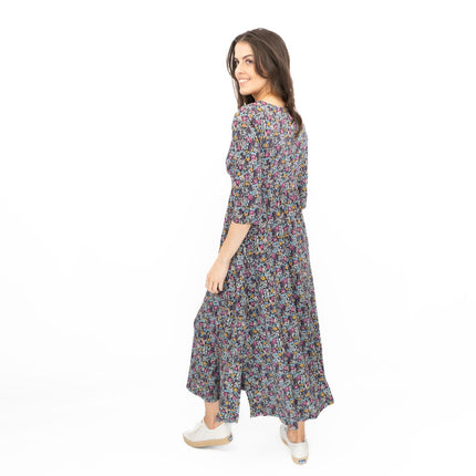 Seasalt Maggie Maxi Dress Navy Floral Moor Maritime-Quality Brands Outlet-
