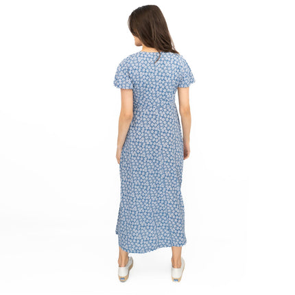 Seasalt Blue Chateaux Dress Floral Flower Net Whirl-Quality Brands Outlet-