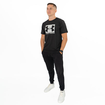 Under Armour Men Logo Print Sportstyle Black Short Sleeve T-shirt