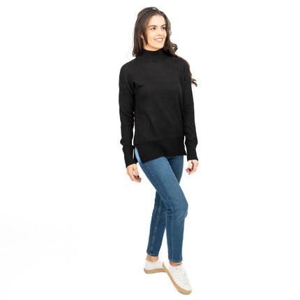 Nobodys Child Longline Jumper Funnel Neck Supersoft Black-Quality Brands Outlet-