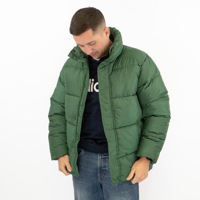Water Repellent Puffer Jacket Green Winter Coat