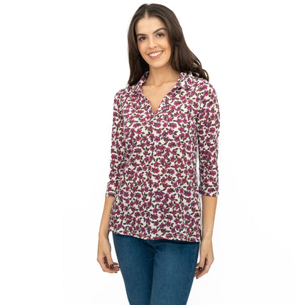 Seasalt Pink Wavecrest Blouse 3/4 Sleeve Tops-Quality Brands Outlet-
