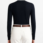 Brady V - Neck Tops Long Sleeve Navy - Quality Brands Outlet