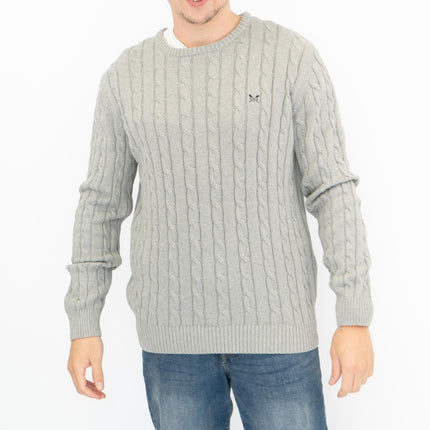 Crew Clothing Mens Oarsmen Midweight Cable Knit Jumper-Quality Brands Outlet-