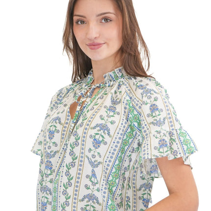 Joules Green Melissa Blouse Short Sleeve - Quality Brands Outlet