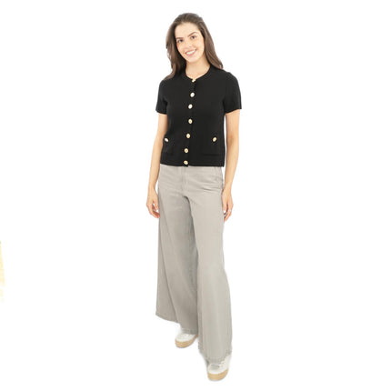 M&S Gold Button Short Sleeve Cardigan - Quality Brands Outlet