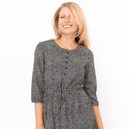 Seasalt Rock Dove Black Midi Dress-Quality Brands Outlet-