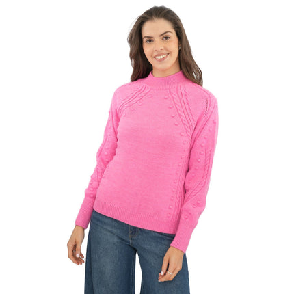 M&S Pink Rib & Bobble Jumper - Quality Brands Outlet