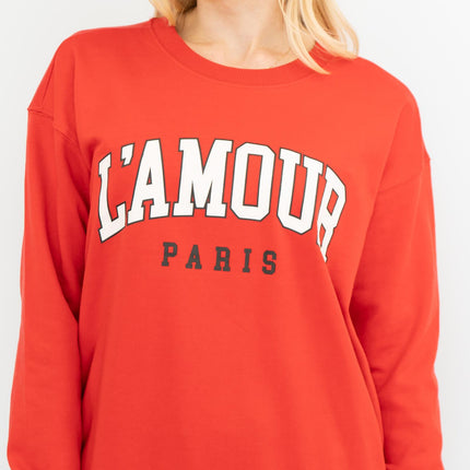 New Look Womens Red Oversized Sweatshirt Tops