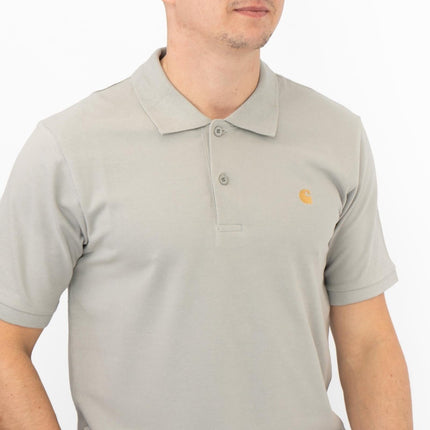 Premium Brand Mens Polo Shirt Chase Pique Cotton Grey-Quality Brands Outlet-