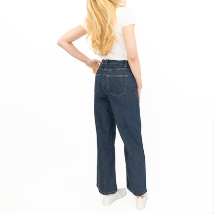M&S Wide Leg Blue Jeans Dark Indigo