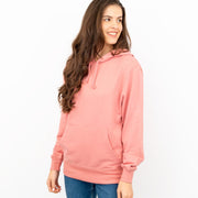 J. Crew Women Pink Hoodie Pockets Drawstring Hood Long Sleeve Top