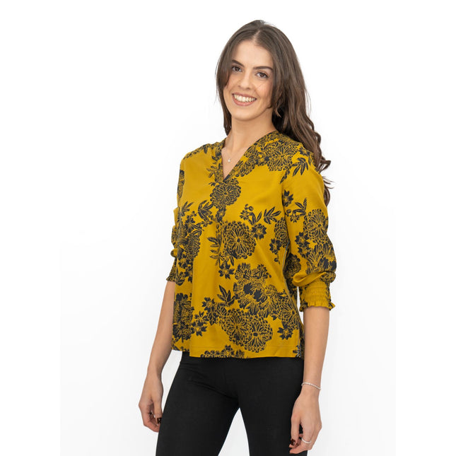White Stuff Elisa Mustard Top - Quality Brands Outlet