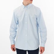 Carhartt WIP Men Duffield Blue Striped Long Sleeve Shirts - Quality Brands Outlet