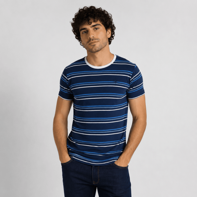 Crew Clothing Men Stripes Short Sleeve Cotton Top-Quality Brands Outlet-