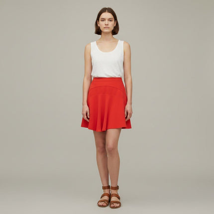 Reiss Red Christa Fit & Flare Short Skirt-Quality Brands Outlet-