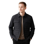 M&S Mens Autograph Black Quilted Jacket - Quality Brands Outlet