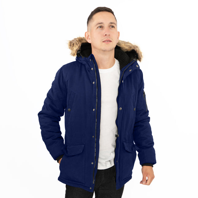 Next Men Parka Jacket Padded Shower Resistant-Quality Brands Outlet-