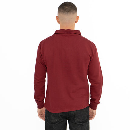 Saltrock Men Dark Red Sweater Funnel Neck Long Sleeve Sweatshirt-Quality Brands Outlet-