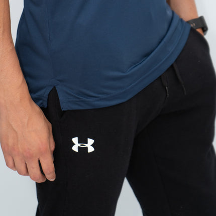 Under Armour Mens HeatGear Golf Sports Navy Blue Polo Shirt Casual Tops-Quality Brands Outlet-