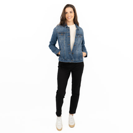White Stuff Spotty Denim Jacket-Quality Brands Outlet-