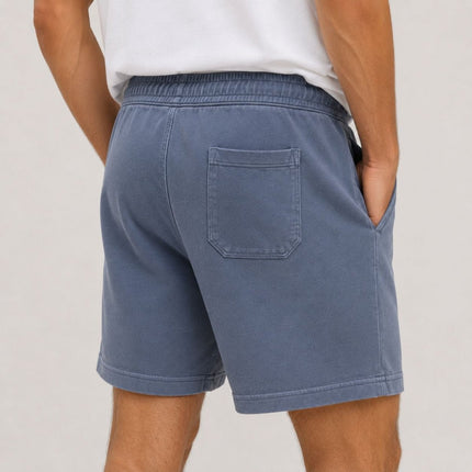 M&S Pure Cotton Jersey Shorts Elasticated Waist Blue - Quality Brands Outlet