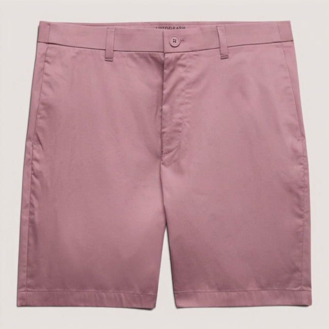 M&S Autograph Dusted Pink Lightweight Chino Shorts Regular Fit Summer - Quality Brands Outlet