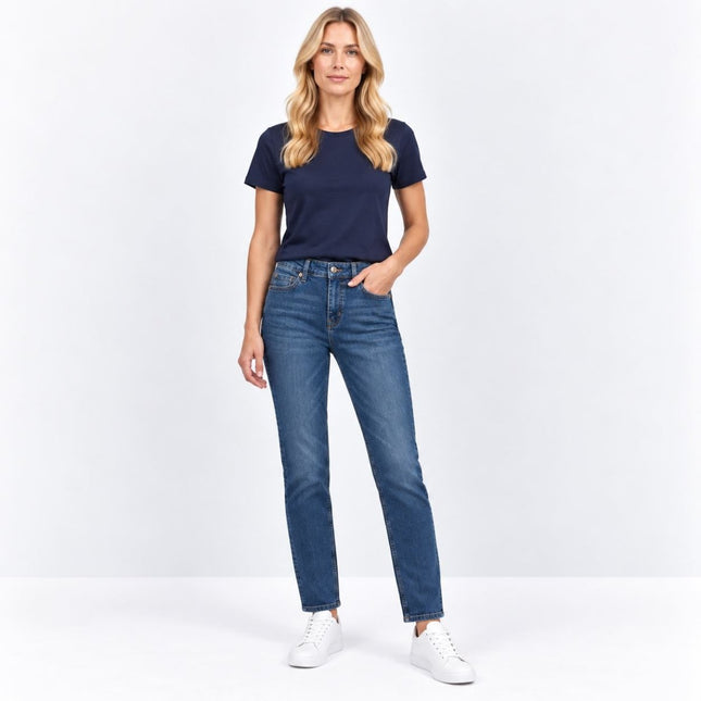 Womens Jeans Lily Slim Fit Stretch Jeans – Mid Denim-Quality Brands Outlet-