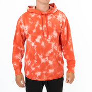 True Religion Mens Orange Tie Dye Pullover Hoodie Long Sleeve Tops - Quality Brands Outlet