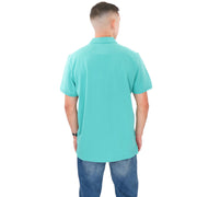 Crew Clothing Polo Shirt Classic Pique Cotton Aqua Green - Quality Brands Outlet