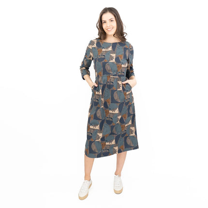 Seasalt Cloudscape Abstract Print Midi Dress-Quality Brands Outlet-