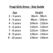 Frugi Girls Dress Skater Indigo Navy Wild Horses Pretty Cotton Short Sleeve - Quality Brands Outlet
