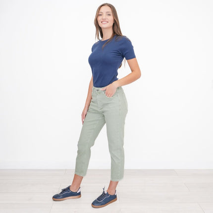 M&S Crop Slim Leg Jeans Green - Quality Brands Outlet