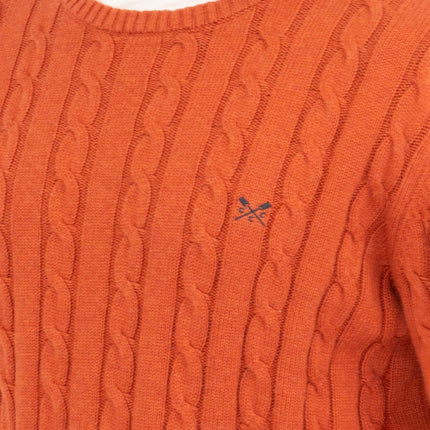 Crew Clothing Mens Oarsmen Midweight Cable Knit Jumper-Quality Brands Outlet-
