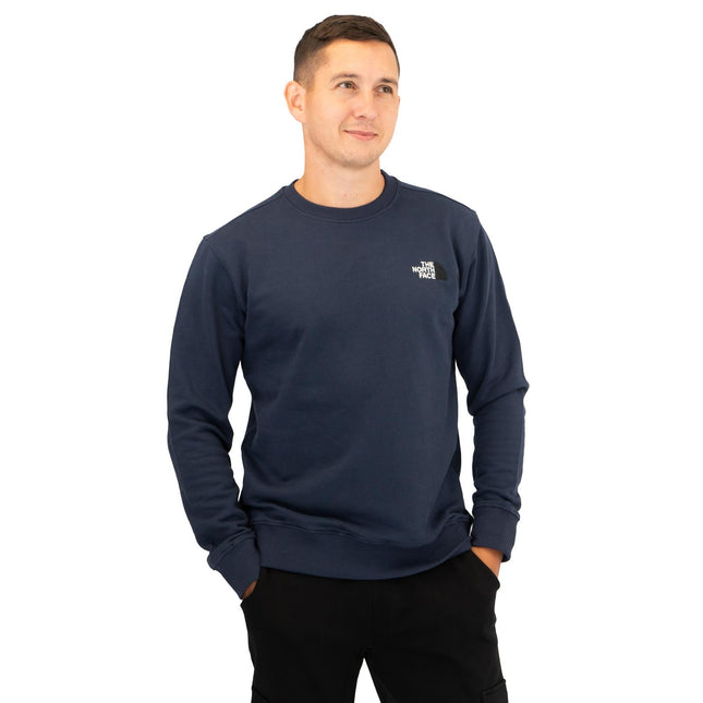 The North Face Mens Crew Navy Blue Sweatshirt-Quality Brands Outlet-