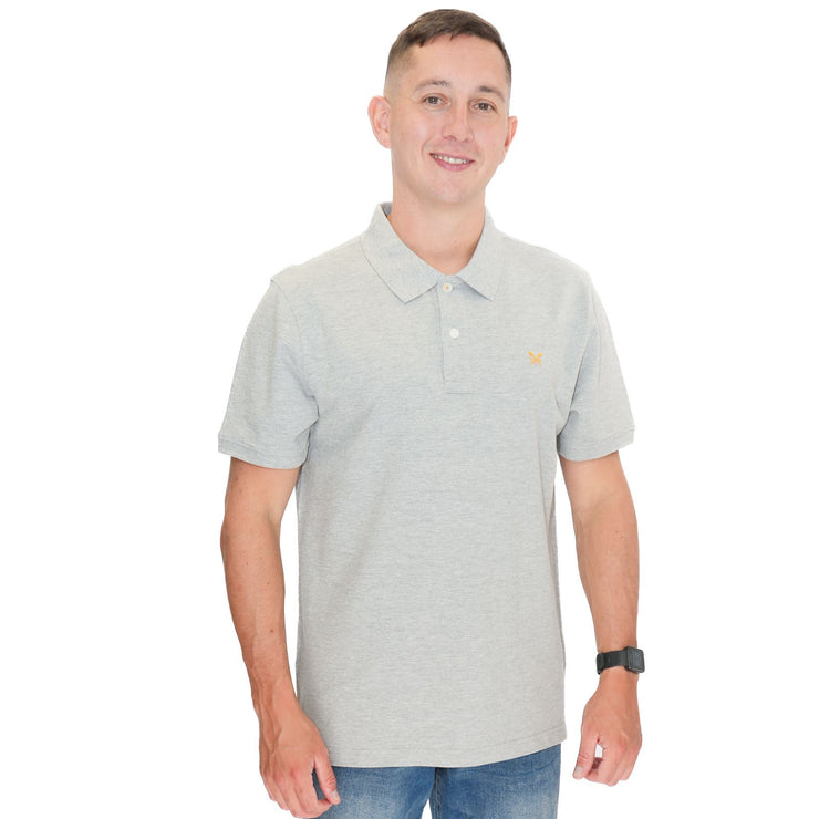 Crew Clothing Polo Shirt Classic Pique Cotton Grey - Quality Brands Outlet