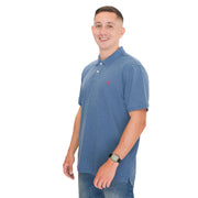 Crew Clothing Polo Shirt Classic Pique Cotton Petrol Blue - Quality Brands Outlet