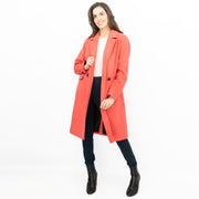 Phase Eight Revere Coat Wool Blend Double Breasted Knee Length Pink