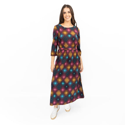 Seasalt Forestry Dress Purple Sparkler Geo Print-Quality Brands Outlet-