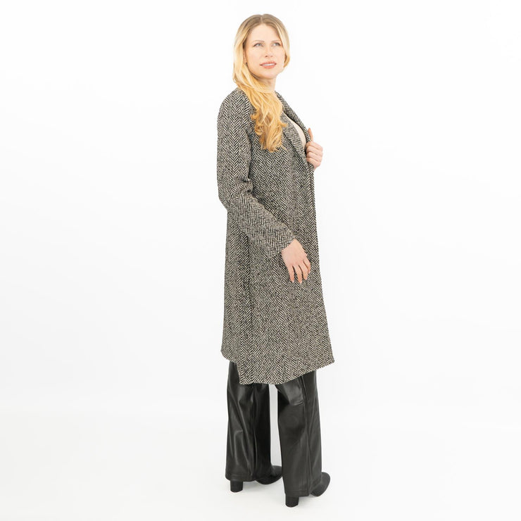 Womens Twill Herringbone Coat