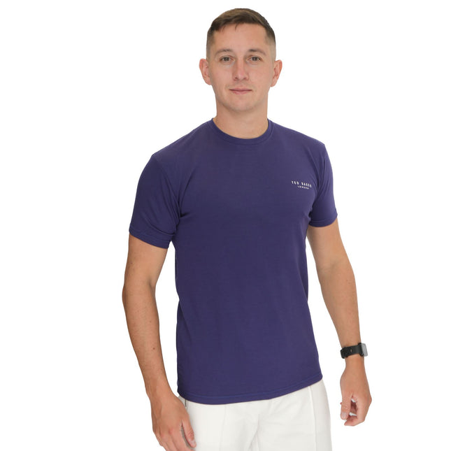 Ted Baker Navy Supersoft T-Shirt Short Sleeve Tops-Quality Brands Outlet-
