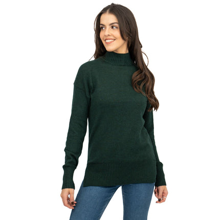 Nobodys Child Longline Jumper Funnel Neck Supersoft Green-Quality Brands Outlet-