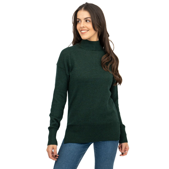 Nobodys Child Longline Jumper Funnel Neck Supersoft Green-Quality Brands Outlet-