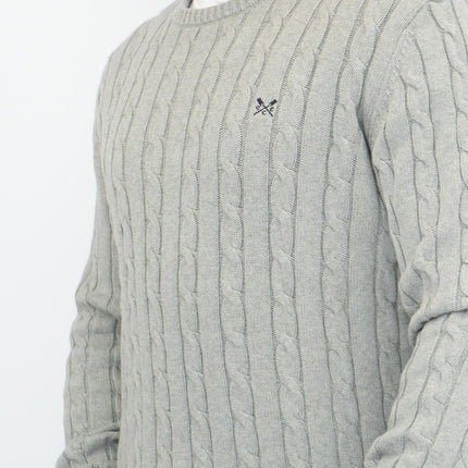 Crew Clothing Mens Oarsmen Midweight Cable Knit Jumper-Quality Brands Outlet-
