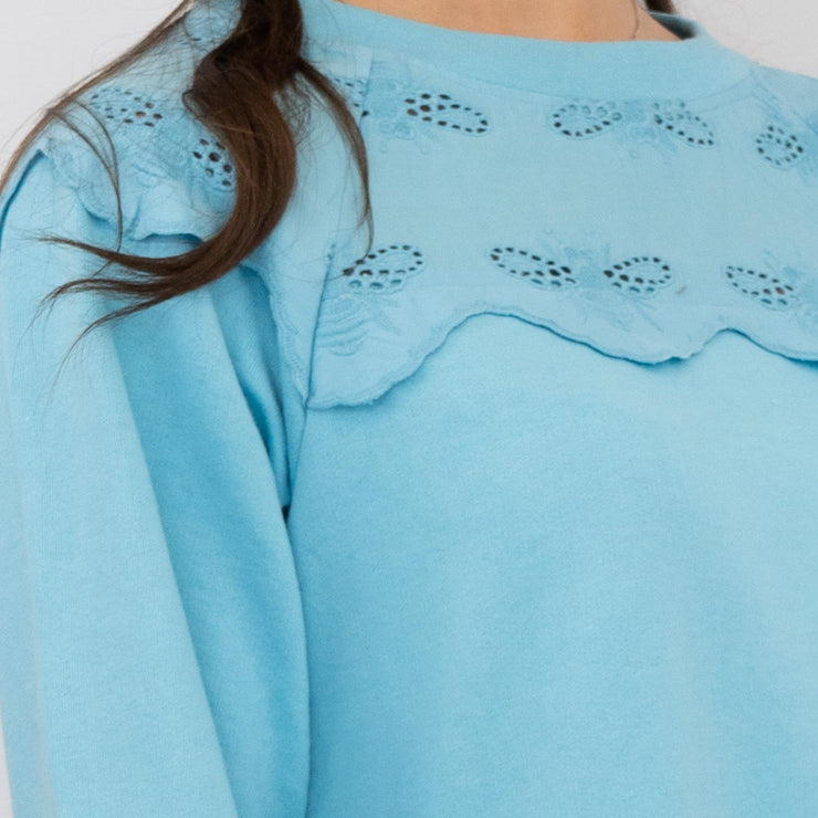 Joules Blue Jumper Sweatshirt Brinley Bees Embroidery