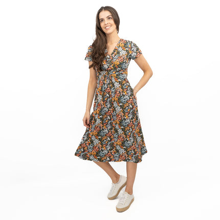 Seasalt Chapelle Midi Dress Honeysuckle Maritime Print-Quality Brands Outlet-