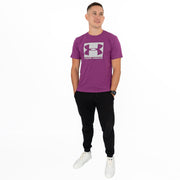 Under Armour Men Logo Print Sportstyle Purple Short Sleeve T-shirt