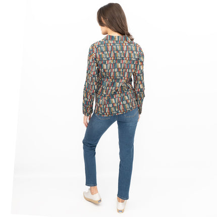Seasalt Larissa Shirt Long Sleeve Teal Multicolour-Quality Brands Outlet-
